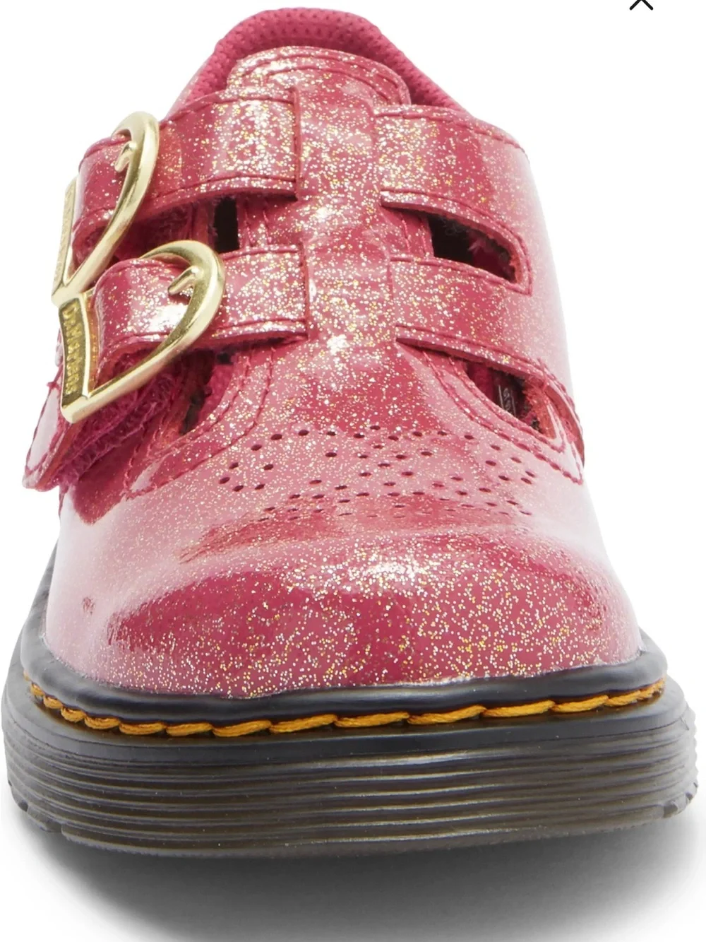 NEW Dr. Martens 8065 Big Kids Sz 6 Ladies Sz 7 Fuchsia/Silver/Gold Glitter Shoes